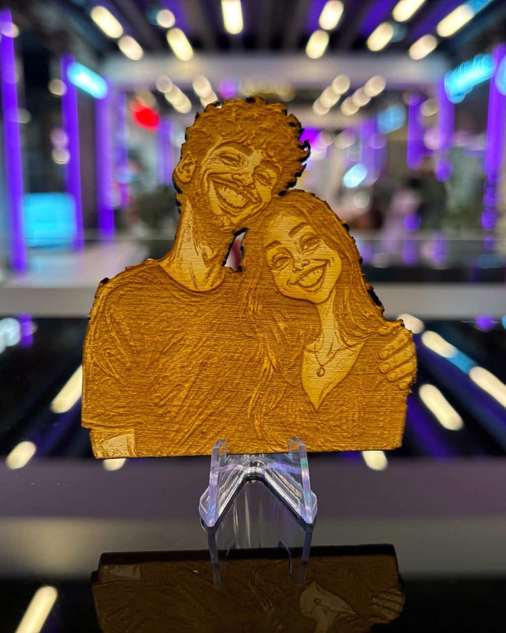 Caricature Wooden Cut-Out — Personalised from Your Photo