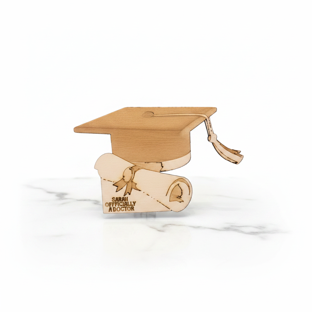 Graduation Cut-Out — Marble Background