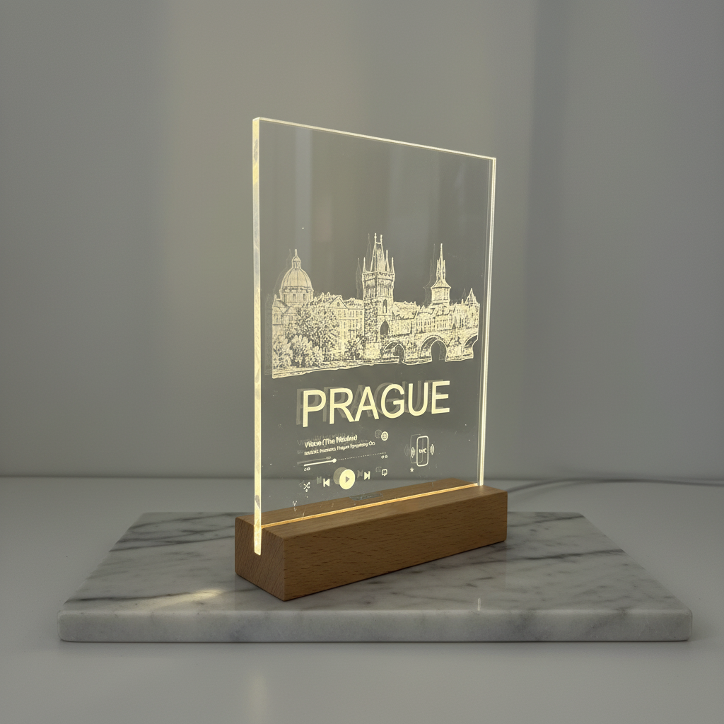 LED Lamp — Side angle on marble