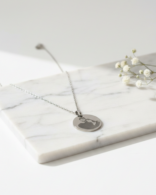 Photo Necklace — Marble