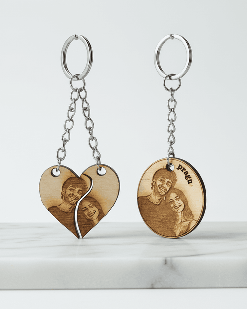 Wooden Keychain — Marble